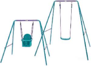 Bekijk leuke cadeautip : Plum 2 in 1 schommelset metaal